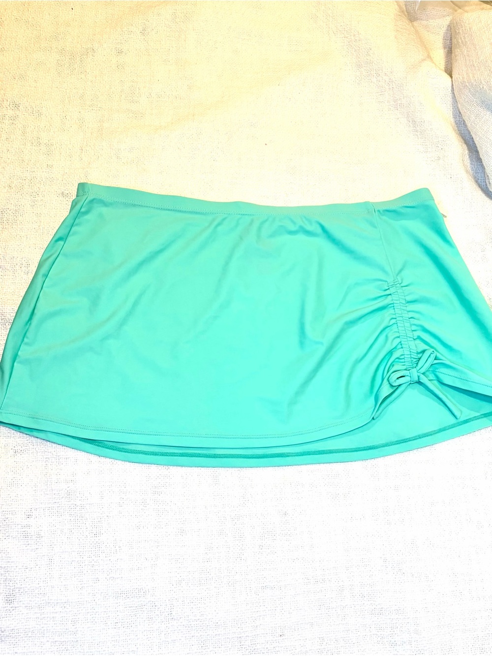 ZeroXposur Teal Side-Ruche Swim Skirt size XL 18.5 - new